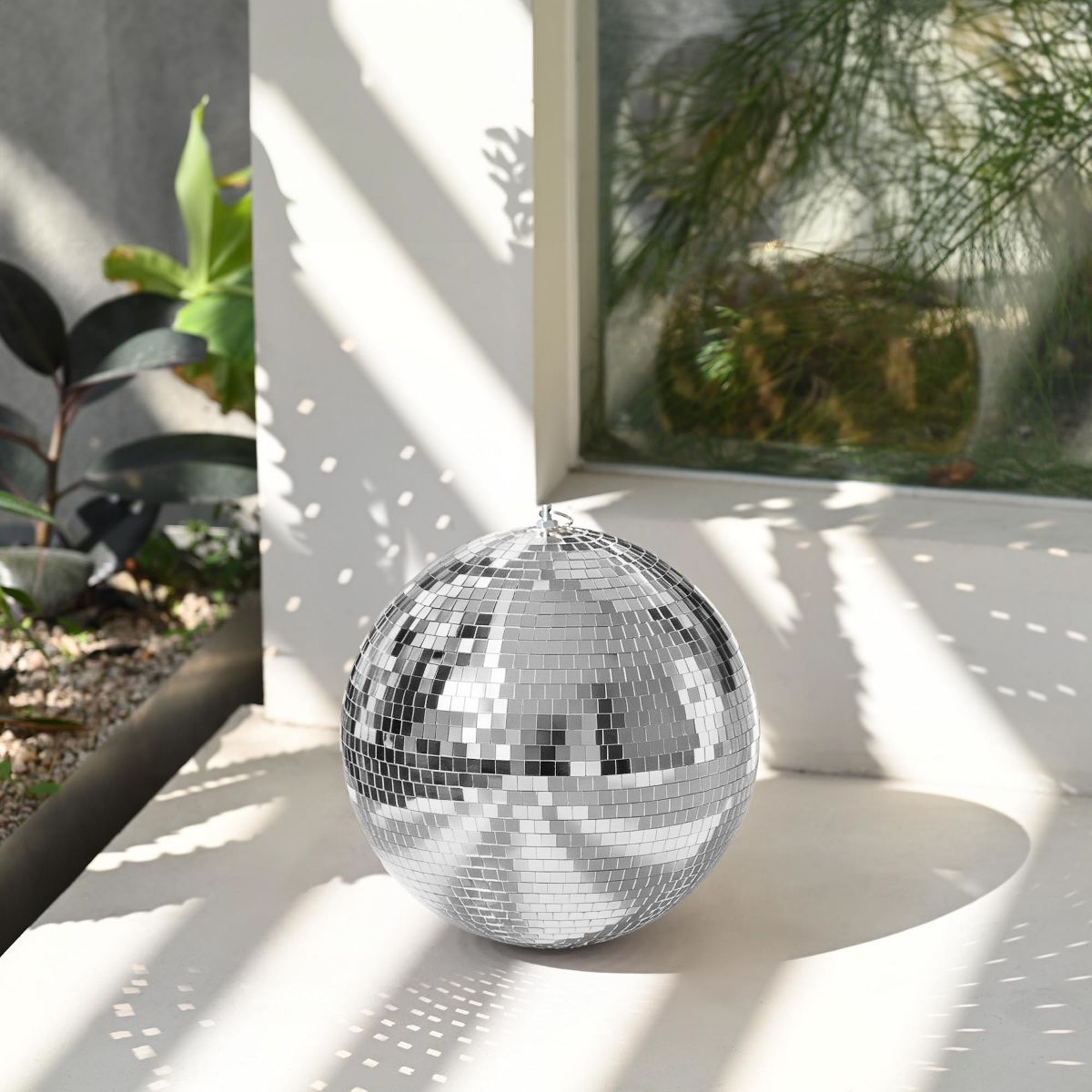 Yescom 7"/12"/16" Hanging Disco Mirror Glass Ball for DJ Dance Club Home Party Window Display Garden Decorative Objects