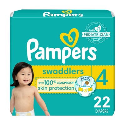 Pampers Swaddlers Active Baby Diapers Jumbo Pack - Size 4 - 22ct : Target