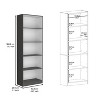 TOAOTBNBO 5-Tier Bookcase and Bookshelf Storage Organizer, Wood Open Bookshelves for Home Office Tall Dsiplay Shelf for Teenager - 3 of 4
