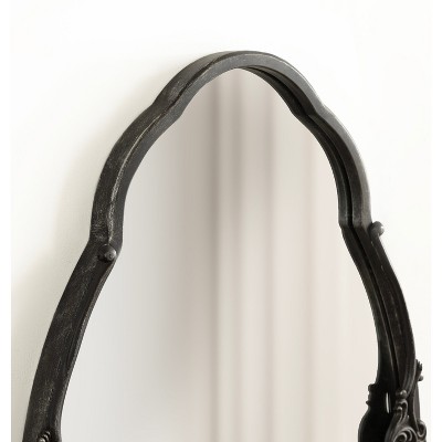 Novella Black Baroque-Inspired Ornate Wall Mirror