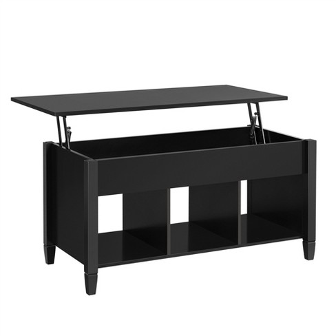 Yaheetech Lift Top Coffee Table With Hidden Compartment & 3 Cube Open ...