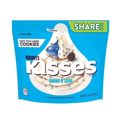 Hershey S Kisses Cookies And Creme Share Pack 10oz Target