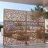 SpassWay 72"H 47"W Outdoor Metal Garden Trellis Privacy Screen Lattice Panel Indoor Room Divider - 2 of 4