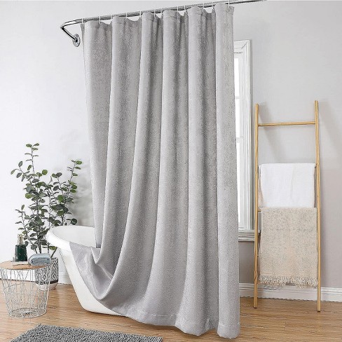 Birsppy Tahari Home Luxurious Fabric Shower Curtain- Printemps Light Pink &  Grey-72 X 72