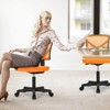FONTOI Low-Back Mesh Armless Office Chair, Swivel Chair with Lumbar Support and Removable Seat Cushion for Home Office, Orange, 19.68"*29.52"*19.68" - 2 of 4