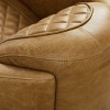 Art Leon Mid-century Modern Genuine Leather Accent Chair with Quilted Design - 4 of 4