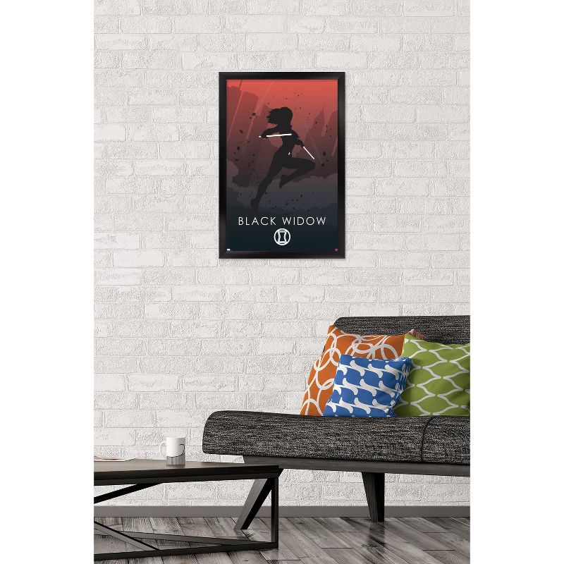 Trends International Marvel Heroic Silhouette - Black Widow Framed Wall Poster Prints, 2 of 7