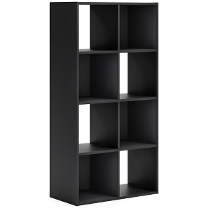 47.05" Langdrew 8 Cube Organizer Black - Signature Design by Ashley: Modern Bookshelf, Laminated MDF - 1 of 4