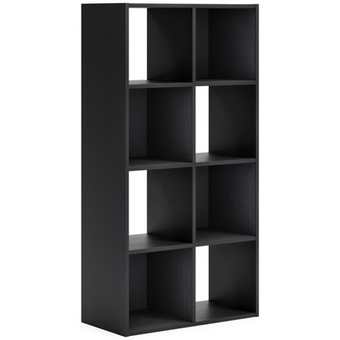 Signature Design by Ashley Langdrew 8 Cube Storage Organizer or Bookcase,  Black