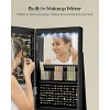 SONGMICS 6 LEDs Lockable Mirror Jewelry Cabinet, Jewelry Organizer, Standing Jewelry Armoire, Frameless Full-Length Mirror, 3 Storage Shelves - 4 of 4