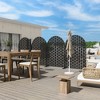 Wooakway 72"H 47"W Outdoor Arch Metal Garden Trellis Outdoor Privacy Screen Lattice Panel Indoor Room Divider - 3 of 4