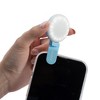 Insten Video Conference Lighting Kit, LED Mini Ring Lights Clip on (Small, Thumb Size Clip) for Phone & Tablet, Dimmable, Button Control - 4 of 4