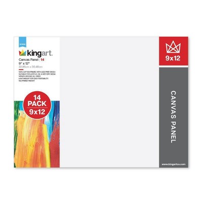 Kingart 9" x 12" 14ct Canvas Panel Board Value Pack