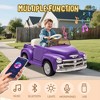 12V Kids Ride On Chevrolet 3100 Pickup Truck Electric Car Parents Control 3-Speed USB LED Bluetooth High Power 3.11MPH Age 3+ - 2 of 4