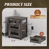 GALAXHERO Modern Farmhouse End Table – Nightstand with USB Charging Station, 2 Storage Drawers & Open Shelf - 4 of 4
