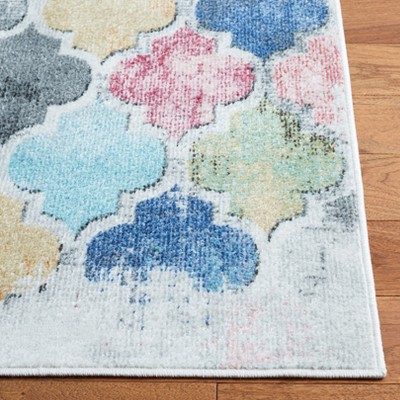 Hand-Knotted Elegance Blue Synthetic 79" Square Rug