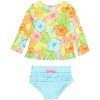 RuffleButts Baby UPF50+ Long Sleeve Ruffled Rash Guard 2-Piece - image 2 of 4