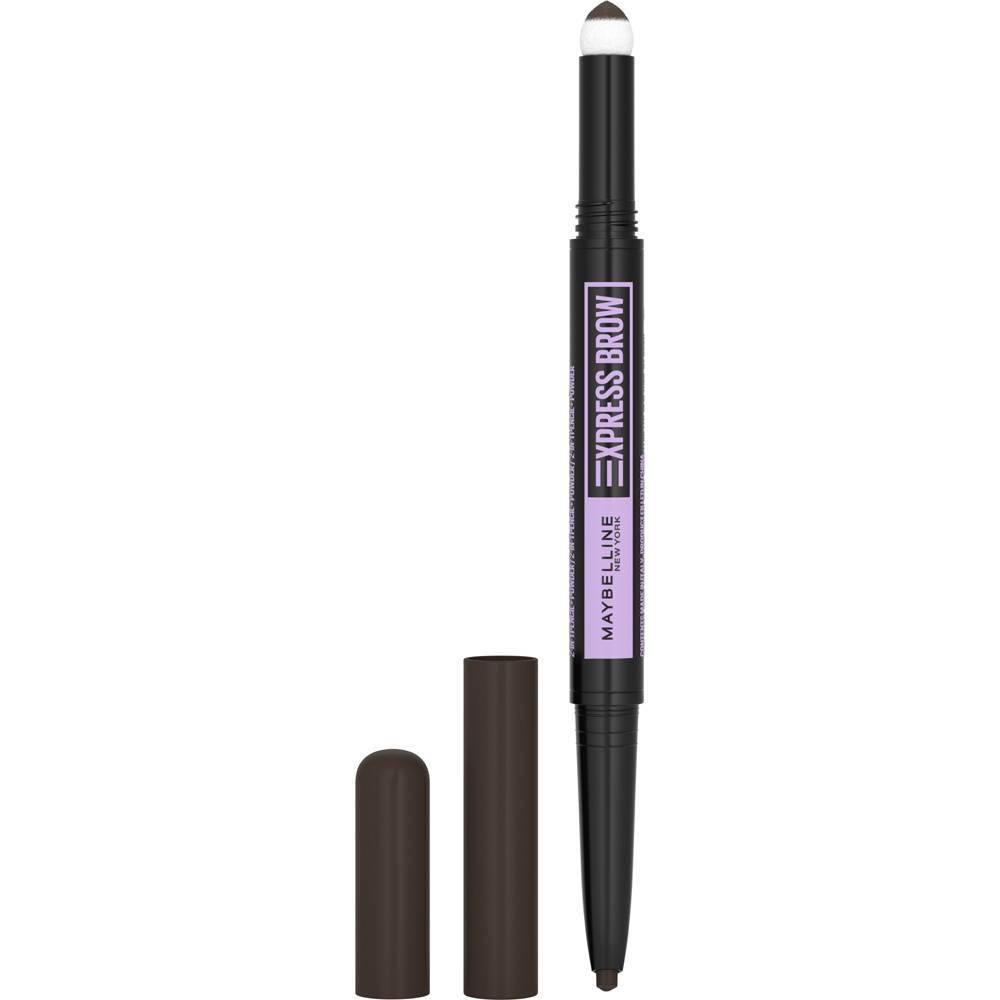 Photos - Other Cosmetics Maybelline MaybellineExpress 2-In-1 Pencil and Powder Eyebrow Makeup - Black Brown  