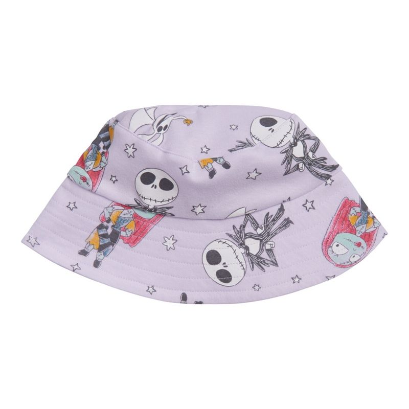 Disney Minnie Mouse Winnie the Pooh Nightmare Before Christmas Baby Girls Snap Romper and Bucket Sun Hat Newborn to Infant, 3 of 4