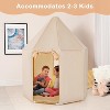 Costway Kids Play Tent with Washable Mat Anti-Trip Large Playhouse Toys with 2 Doors Indoor Outdoor Princess Tents Castle for Toddlers - 3 of 4
