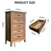 Garvee Chest of Dresser, Vintage Wood 5 Drawer Tall Dresser Storage Organizer for Closet, Bedroom, Nursery, Living Room, Hallway, White - 2 of 4