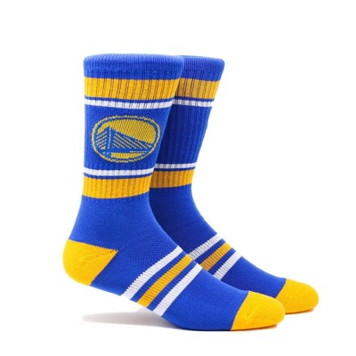 NBA Golden State Warriors Stripe Crew Socks - L