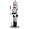 Northlight Jeweled Christmas Nutcracker Figure - 14" - Silver and Black - 3 of 4