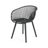 Coolbibila-Patio Chair Set Of 2, Patio Dining Chairs Made Of High-Quality Plastic/Resin Material, Arm Chairs For Outdoor With Modern Design - 3 of 4