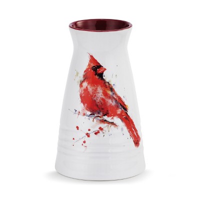 DEMDACO Redhead Cardinal Vase 7 x 5 - Red