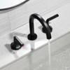 Cobbe Bathroom Sink Faucet for Vanity 3-Hole Installation Double Handle 8-Inch Widespread Matte Black - 3 of 4