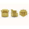 360-Degree Barrel Swivel Accent Sofa Chair, Plush Fabric Lounge Chair with Gold Metal Legs, Comfortable Round Armchair for Living Room - 3 of 4