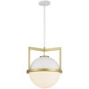 Savoy House Carlysle 1 - Light Pendant in  White/Warm Brass - 2 of 4