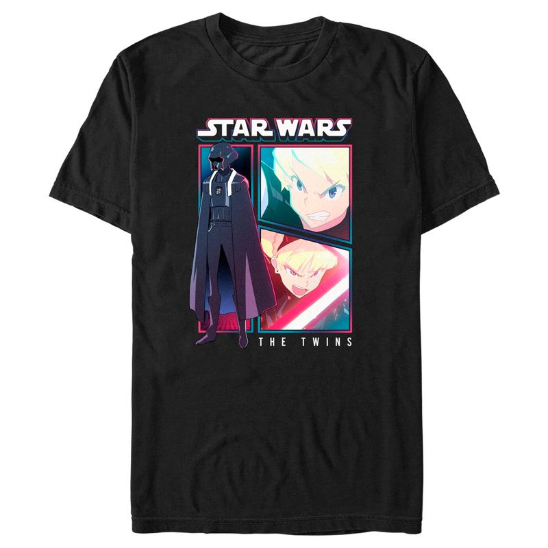 Men's Star Wars: Visions The Twins Comic Panels T-Shirt, 1 of 6