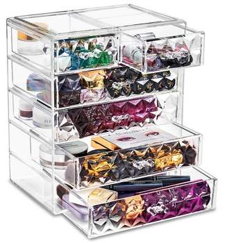 Unique Bargains Clear 36 Slots Adjustable Jewelry Rings Storage Box Plastic  Container Organizer : Target