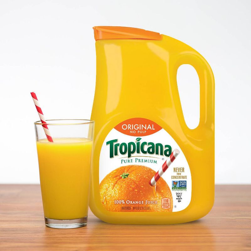 Tropicana Pure Premium No Pulp Orange Juice - 89 fl oz, 2 of 4