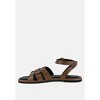 Ashton Black Flat Ankle Strap Women Sandals - 3 of 4