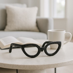 Sagebrook Home Abstract Glasses Aluminum Sculpture Decoration - 1 of 4
