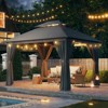 Generic Outdoor Gazebo for Patio 10x12, Metal Frame Canopy with Double Roofs - 3 of 4