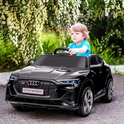 Black 12V Audi E-tron Sportback Kids Ride-On Car