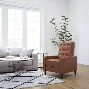 Tufted Upholstered Ergonomic Living Room Recliner - Merrick Lane - 1 of 4
