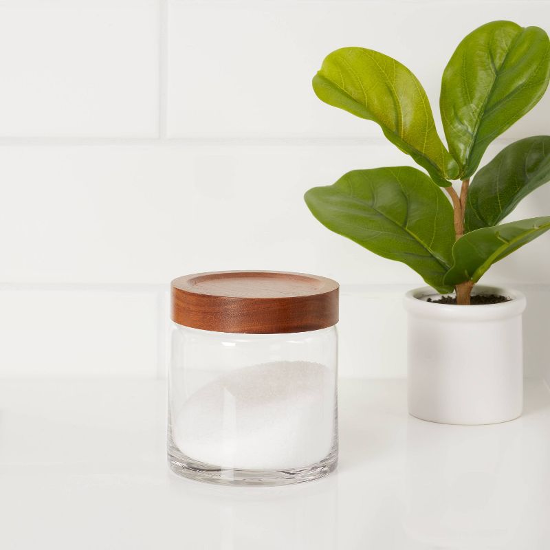 Canister Acacia/Glass Small - Threshold&#8482;, 2 of 10