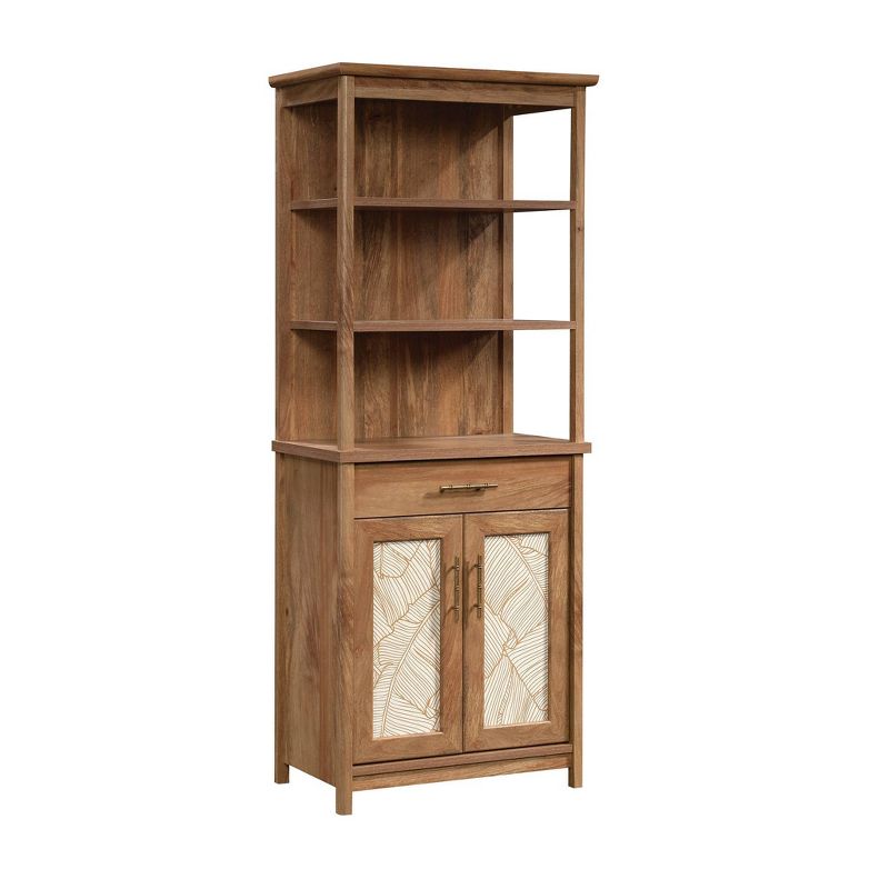 67&#34; Coral Cap Library with Doors Sindoori Mango - Sauder: Tropical Style, Adjustable Shelf, Hidden Storage, Reversible Panels, 4 of 7