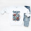 Simply Sage Market Distressed Land Of The Free Flowers Sweatshirt - 3 of 4