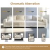 102.4" Plush Corduroy L-Shaped Sectional Sofa, 1 Ottoman, Deep Seat - 4 of 4