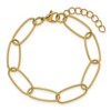 Chisel Stainless Steel Textured Yellow IP-plated Open Link 6.5" Plus a 1" Ext. Bracelet - 4 of 4