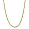 Black Bow Jewelry Mens 5.75mm 14k Yellow Gold Solid Beveled Curb Chain Necklace - 3 of 4