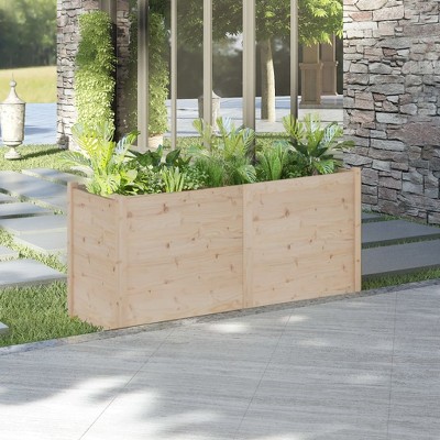 vidaXL Garden Planter 59.1"x19.7"x27.6" Solid Wood Pine