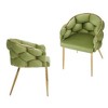 Elegant Velvet Arm Chair with Gold Legs, Modern Accent Chair with Full Back Support for Living Room, Office, Bedroom -Christopher Knight Home - 4 of 4