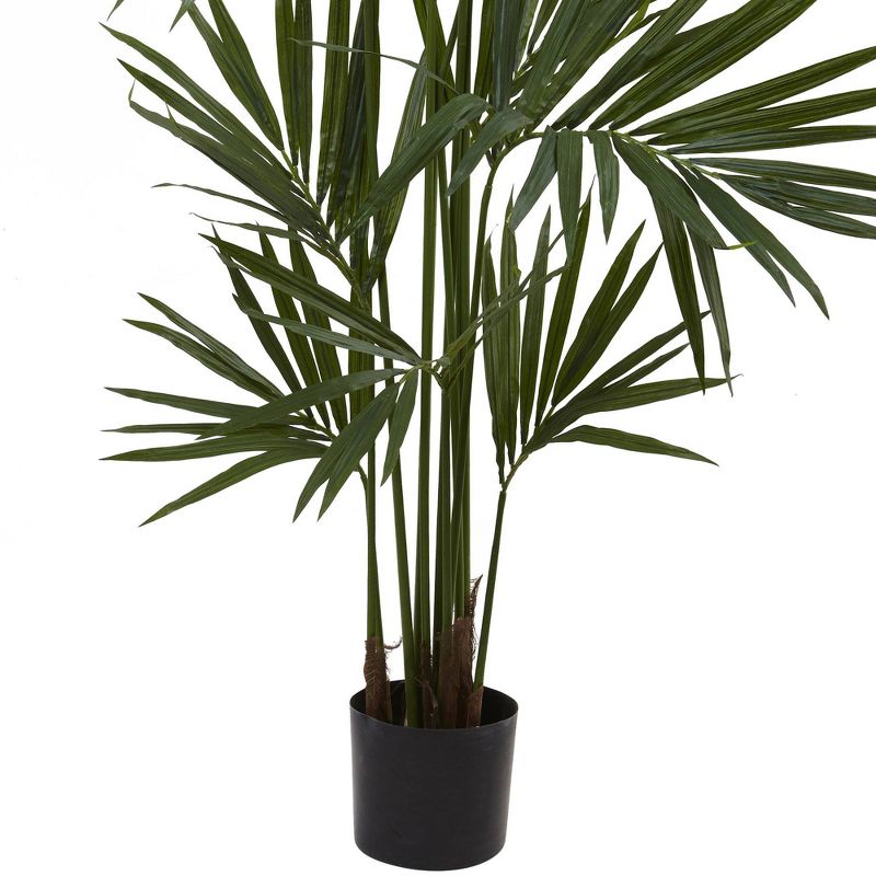 84&#34; Artificial Kentia Palm Tree in Pot Black - Nearly Natural, 4 of 5