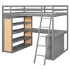 YOOCOZZ Twin Size Loft Bed with Ladder, Shelves, and Desk - 2 of 4